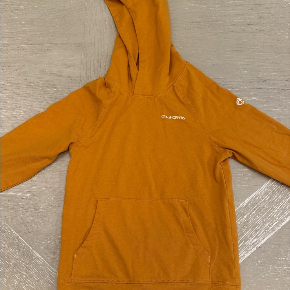 Craghoppers Kids Long Sleeve Insect Shield Hoodie - mustard yellow